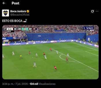 El posteo de Boca sobre la salvada de Paredes