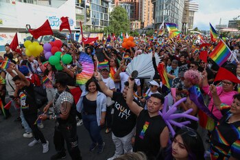 marcha con motivo del Día del Orgullo LGTBI este sábado, en Ciudad de Guatemala