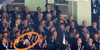 Andrés Pastrana en palco VIP