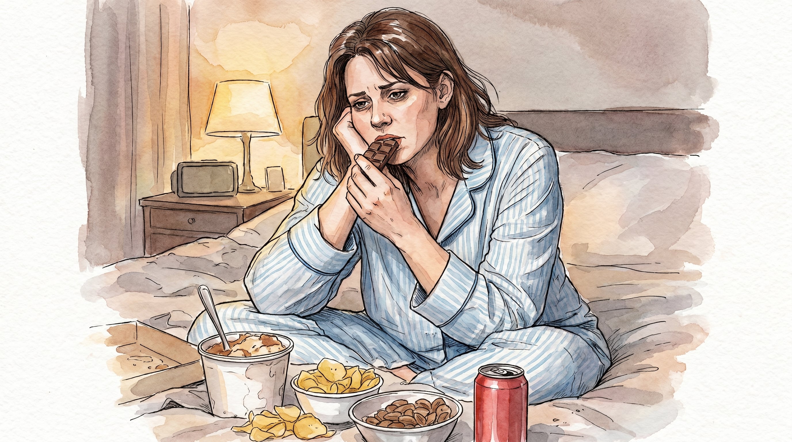 La ingesta de alimentos cerca de la hora de dormir se asocia con un aumento en el riesgo de grasa hepática y cirrosis. (Imagen Ilustrativa Infobae)
