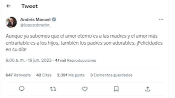 El Presidente López Obrador envió