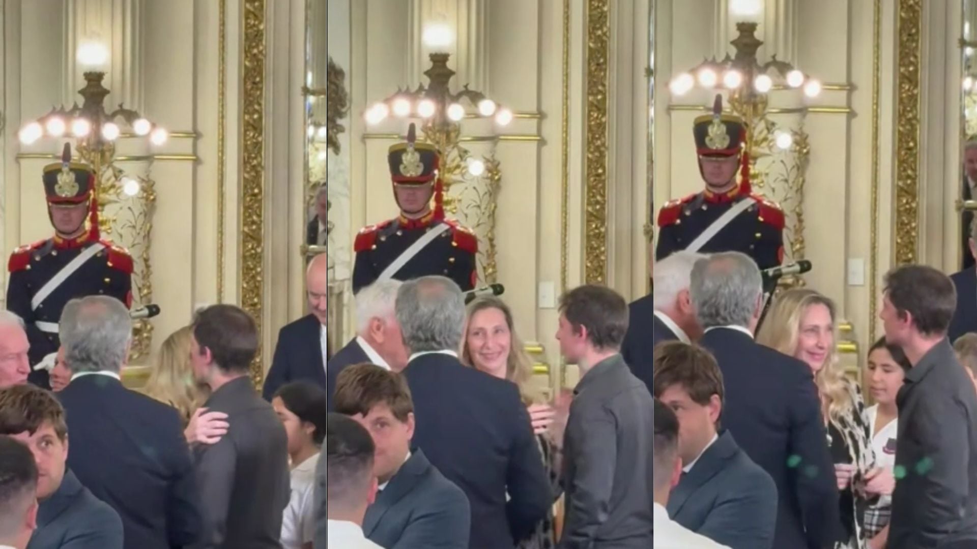 Las cámaras captaron el breve saludo de Karina Milei y Santiago Caputo, en el que él mantuvo las manos en los bolsillos, subrayando la frialdad del momento