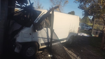 La camioneta que le habían