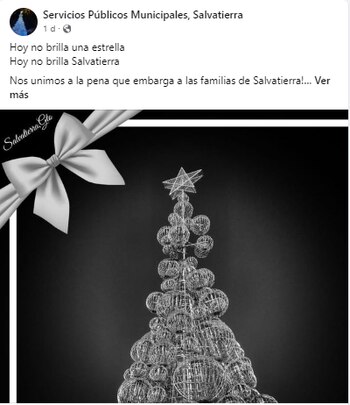 Apagan árbol de Navidad tras