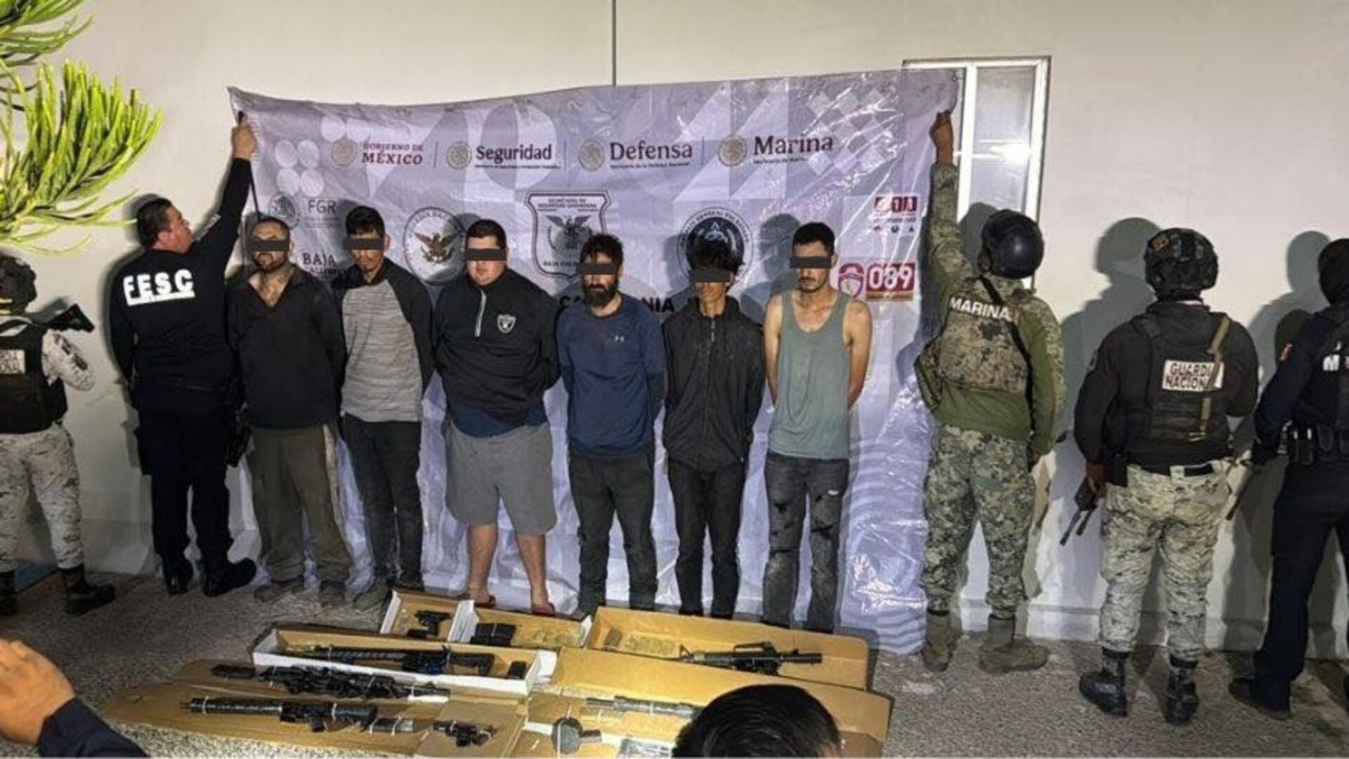 Los sujetos detenidos (SSC Playas del Rosarito)