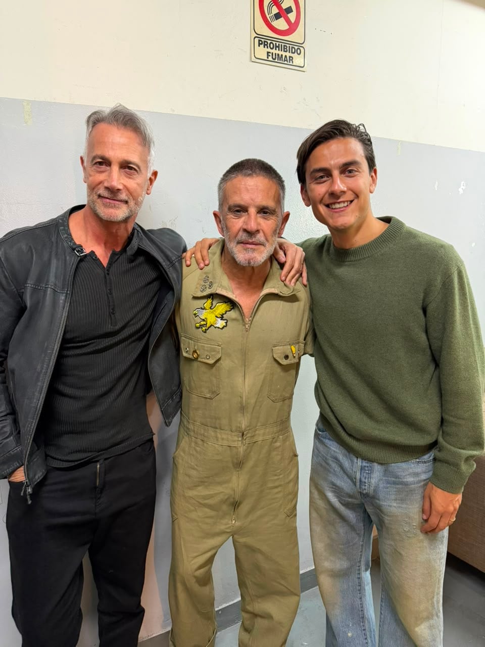 Paulo, Ova y Osvaldo Laport tras la función