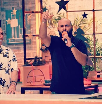 Patricio Muzzio, en acción en