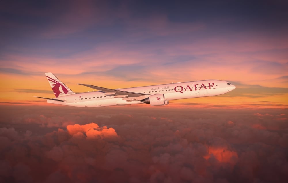 Avión de Qatar Airways (Shutterstock).