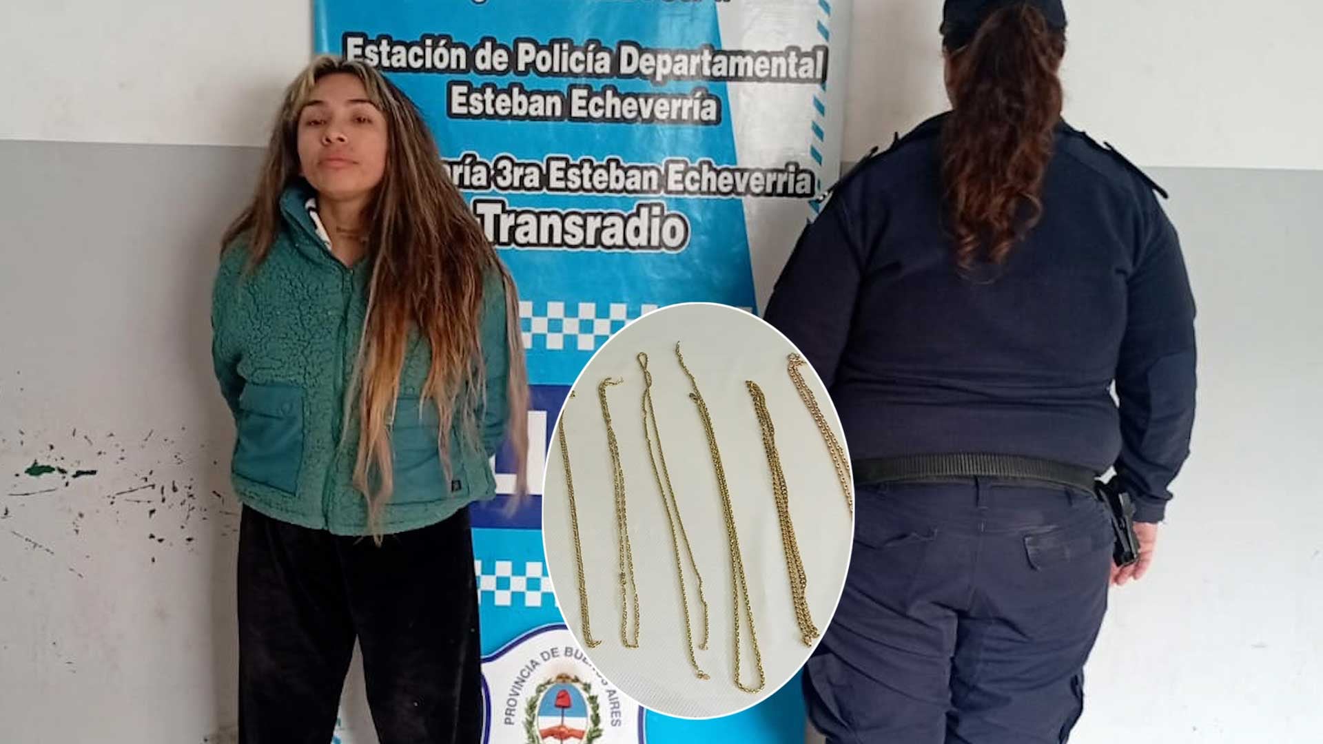 Paula Montaño fue detenida en un hotel alojamiento y le secuestraron una importante cantidad de joyas de oro.