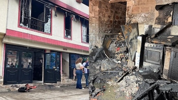 Voraz incendio destruyó un apartamento, dejó dos menores heridos y un perro muerto en Ibagué
