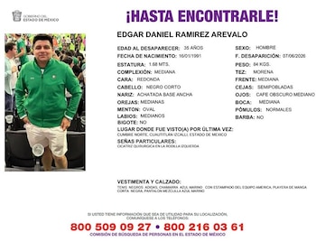 La Fiscalía General de Justicia del Estado de México emitió una ficha por su desaparición el 7 de junio en Cuautitlán Izcalli. (Foto: @COBUPEM)
