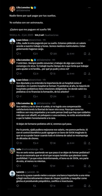 Lilia Lemoine apuntó contra los