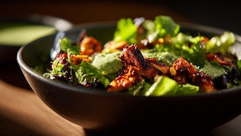 Ensalada de lechuga con frutas