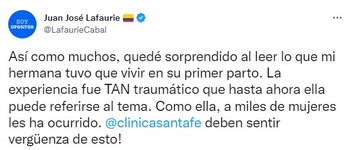 Criticó a la clínica Santa