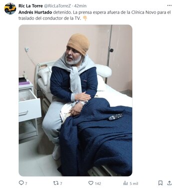 Andrés Hurtado detenido en clínica.