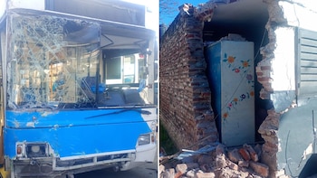 Córdoba: un colectivo perdió el control, chocó contra un centro vecinal y derrumbó una de las paredes
