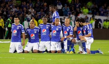 Fotografía de Millonarios en el momento de la definición del título ante Independiente Medellín en 2012 - crédito Colprensa