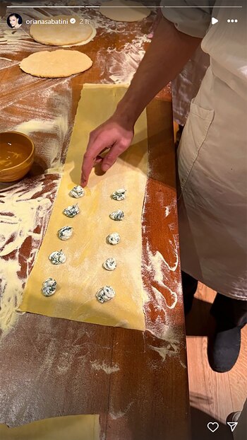 Oriana compartió el proceso para hacer ravioles caseros