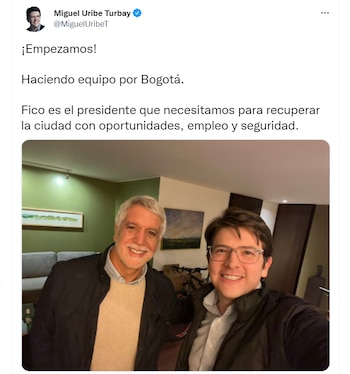 Miguel Uribe se sumó a la campaña de Federico Gutiérrez en Bogotá. Captura de pantalla