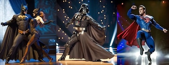 Batman, Darth Vader y Superman