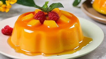 Receta de flan de mango,