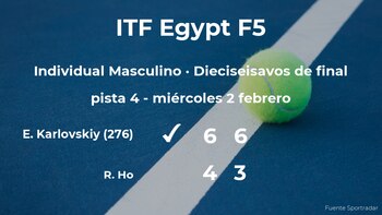 Evgeny Karlovskiy estará en los octavos de final del torneo de Sharm El Sheikh