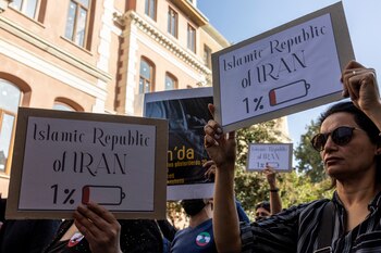 Protestas contra el régimen islamista