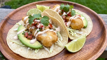 Receta de tacos de pescado y palta, rápida y fácil