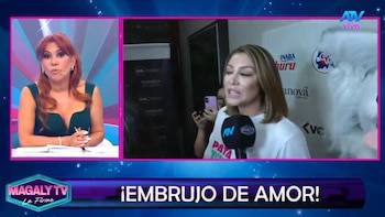Magaly Medina responde a Karla Tarazona tras defender a Cristian Domínguez: "Es bien difícil que cambie". Captura: Magaly TV La Firme.