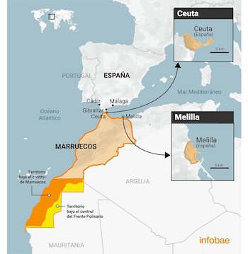 Los enclaves españoles en territorio