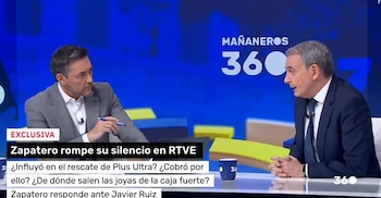 El expresidente José Luis Rodríguez Zapatero en 'Mañaneros'.