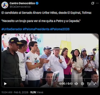 El expresidente Uribe sorprende con