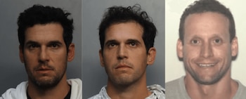 Tres fotografías de primer plano de tres hombres colocados uno al lado del otro sobre fondos lisos