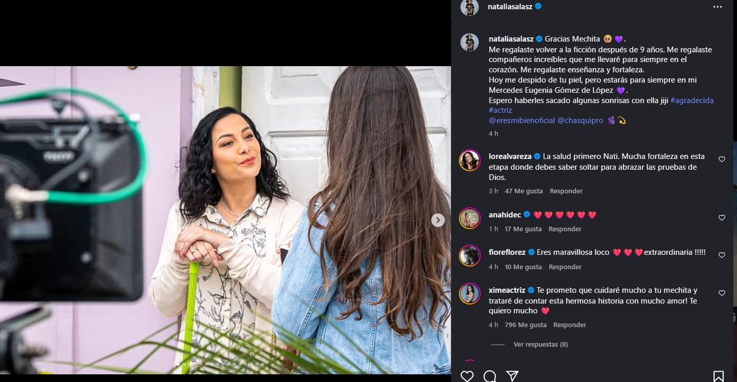 Actriz Natalia Salas anuncia su retiro temporal de la telenovela ‘Eres mi bien’ tras recaída de cáncer