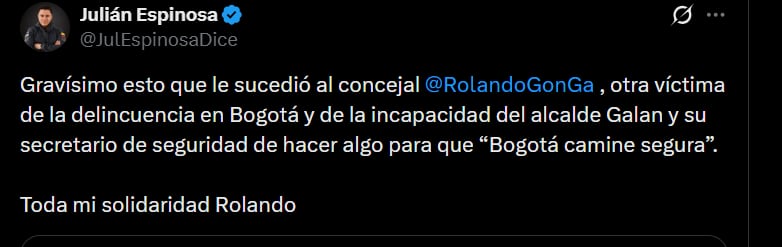 Julián Espinosa - crédito @JulEspinosaDice/X