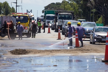 El derrame de efluentes y