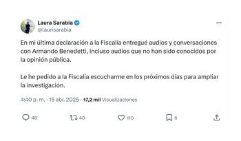 Con este mensaje en su