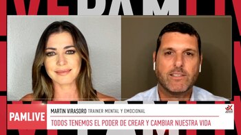 Pamela David, con Martín Virasoro: