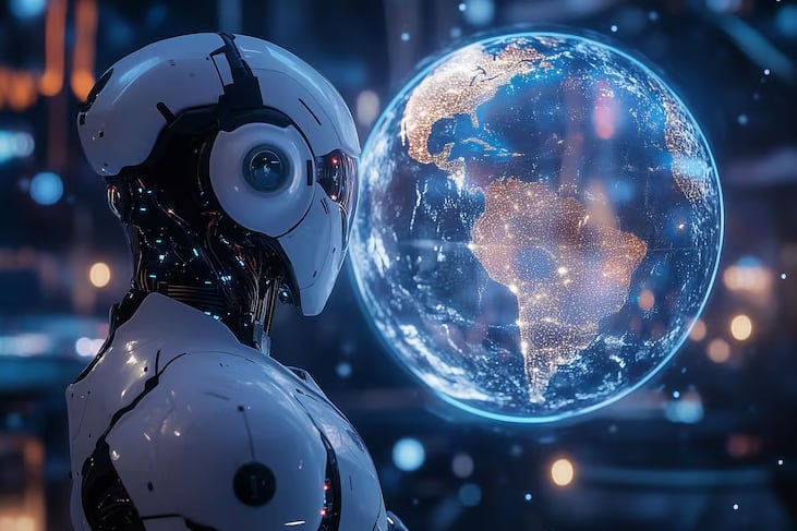 El uso malicioso de la inteligencia artificial y un conflicto nuclear figuran entre los riesgos con potencial de extinción humana. (Freepik)