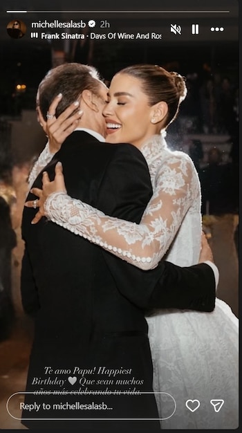 La instantánea familiar fue tomada durante la boda de Michelle Salas con Danilo Díaz Granados en la Toscana italiana (IG)