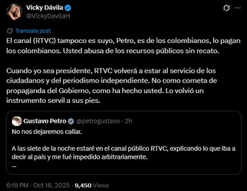 La precandidata Vicky Dávila criticó