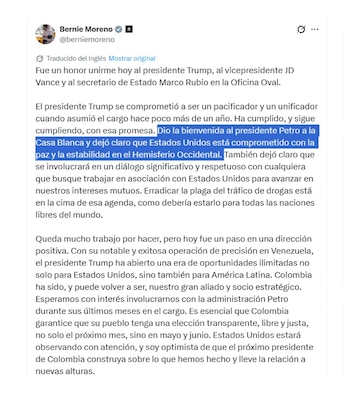 Con este comentario en X,