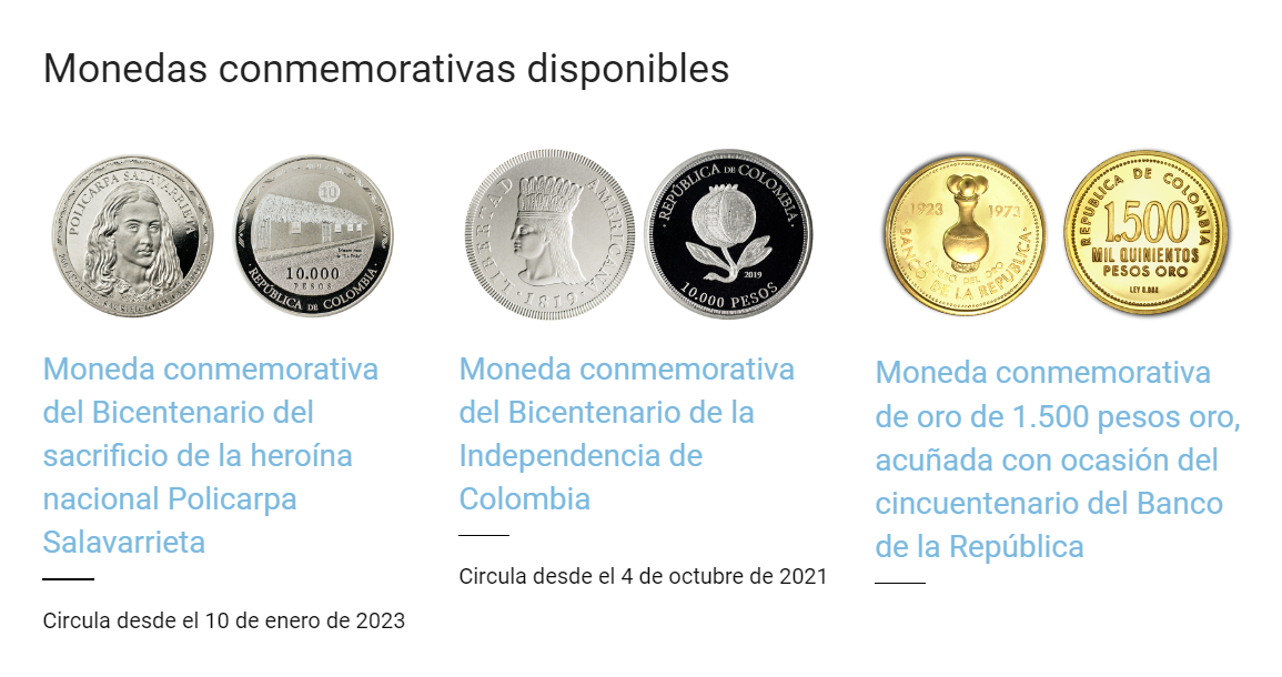Las monedas conmemorativas que hay