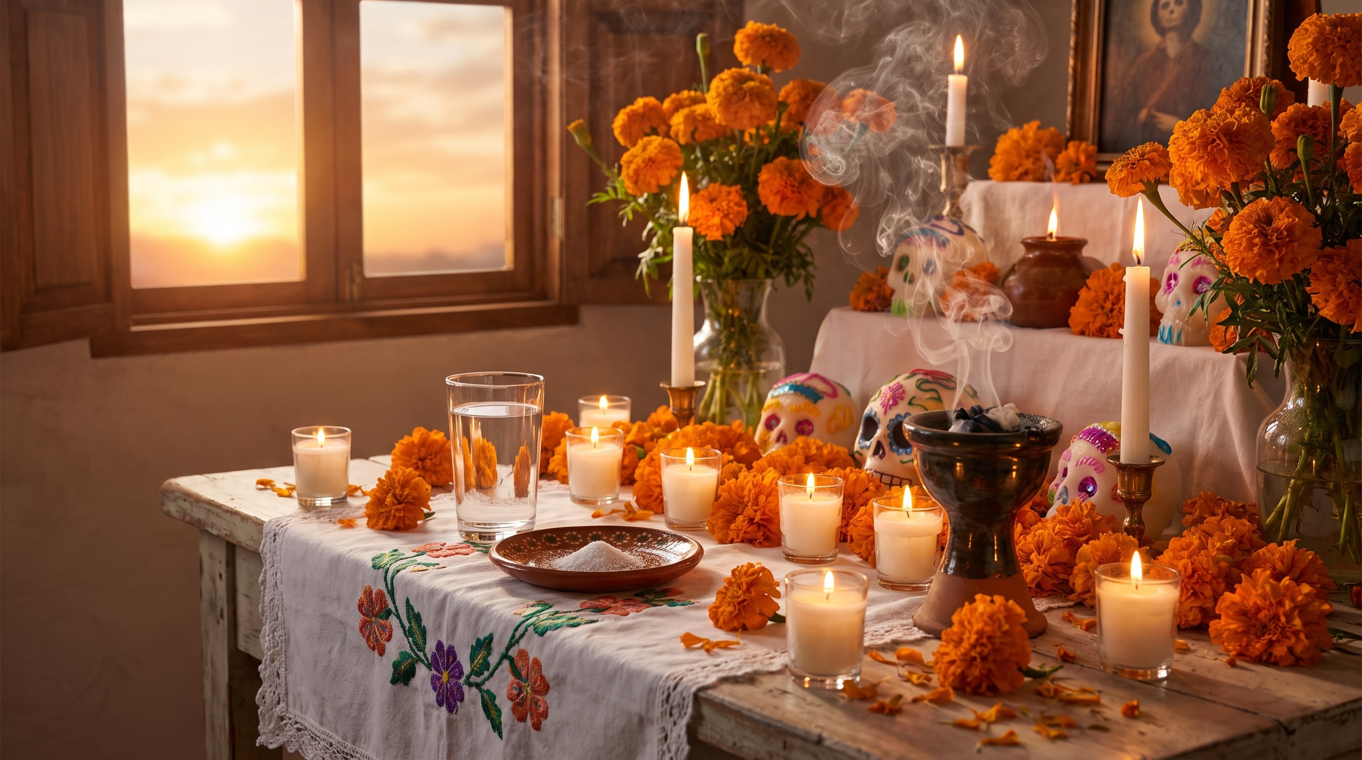 La tradición mexicana organiza el altar según los cuatro elementos de la naturaleza y asigna a cada objeto una tarea específica en el tránsito de las almas entre dos mundos. (Imagen Ilustrativa Infobae)