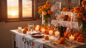 Día de Muertos: el significado espiritual de la sal, el agua, las velas y las flores en el altar