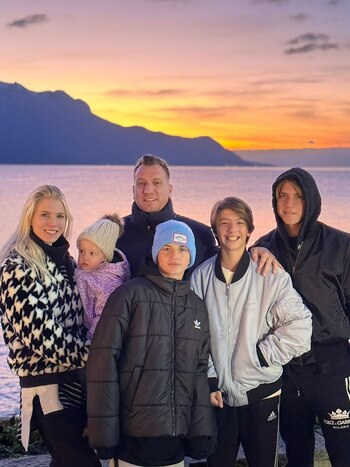 Con un atardecer de ensueño,