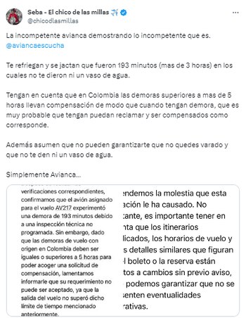 Disgusto de usuario por servicio