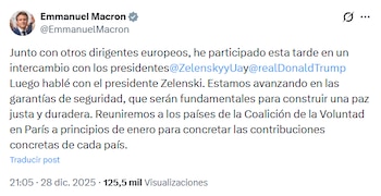 El comunicado de Macron publicado