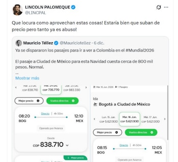 Lincoln Palomeque manifestó su inconformidad