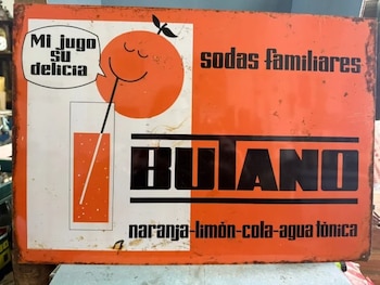 Cartel promocional de la marca de refrescos leonesa Butano (Wallapop)